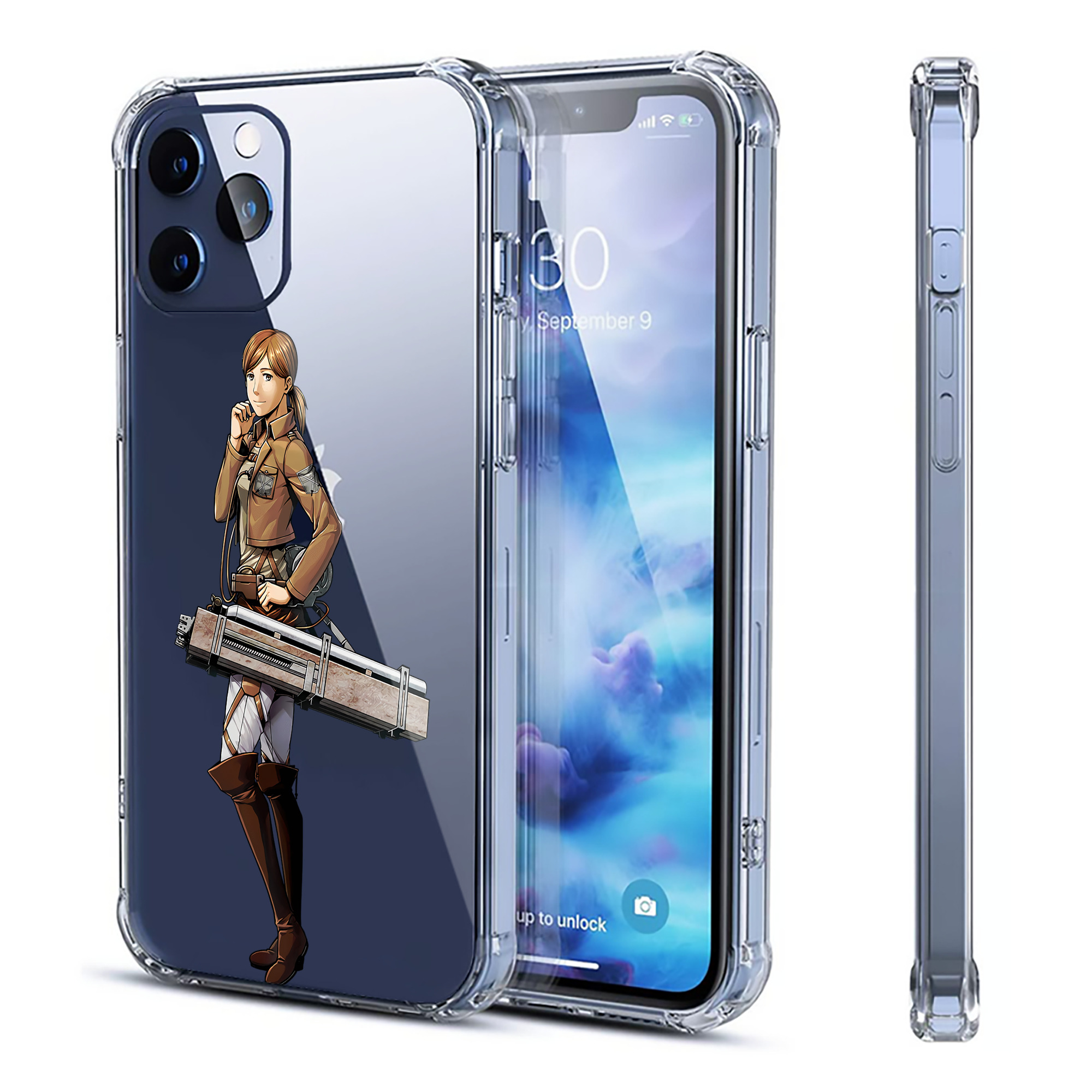 （画像用） 進撃の巨人 Attack on Titan 【iPhone 12シリーズ対応】透明スマホケース（クリアソフトケース）